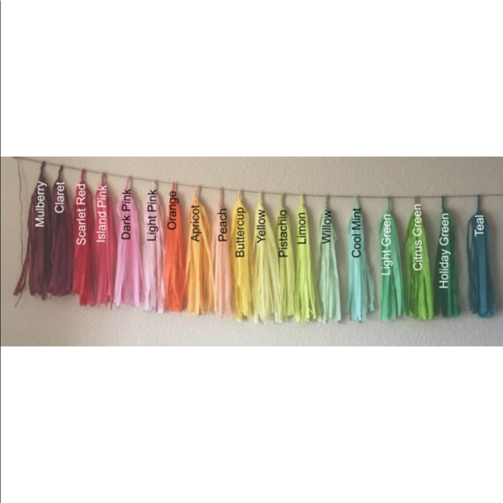 Tissue tassel Lanyard! 6 ft long with 16 tassels